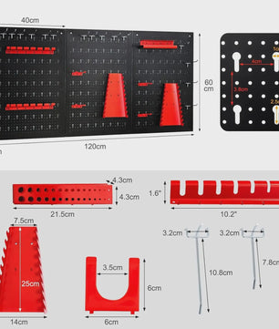Gereedschapswand met 28-delige Set, 120x60 cm - Organiseer Uw Werkplaats Efficiënt