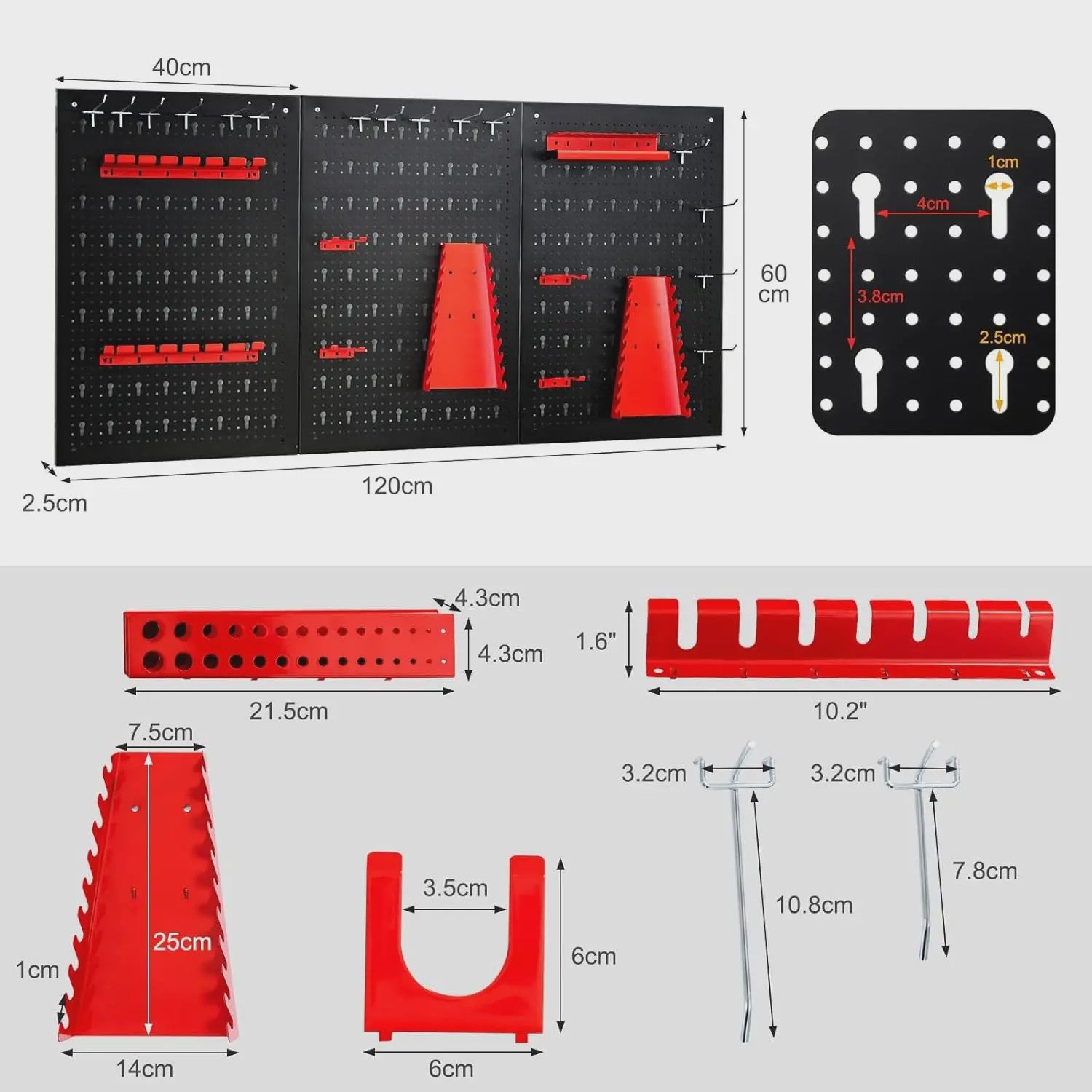 Gereedschapswand met 28-delige Set, 120x60 cm - Organiseer Uw Werkplaats Efficiënt