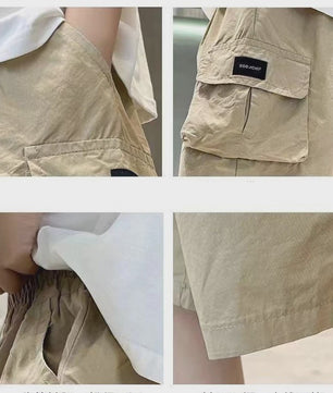 Zomerse Jongens Shorts met Grote Zakken - Katoen, Half Lang - Perfect voor Buiten & Sport (3-14 Jaar)