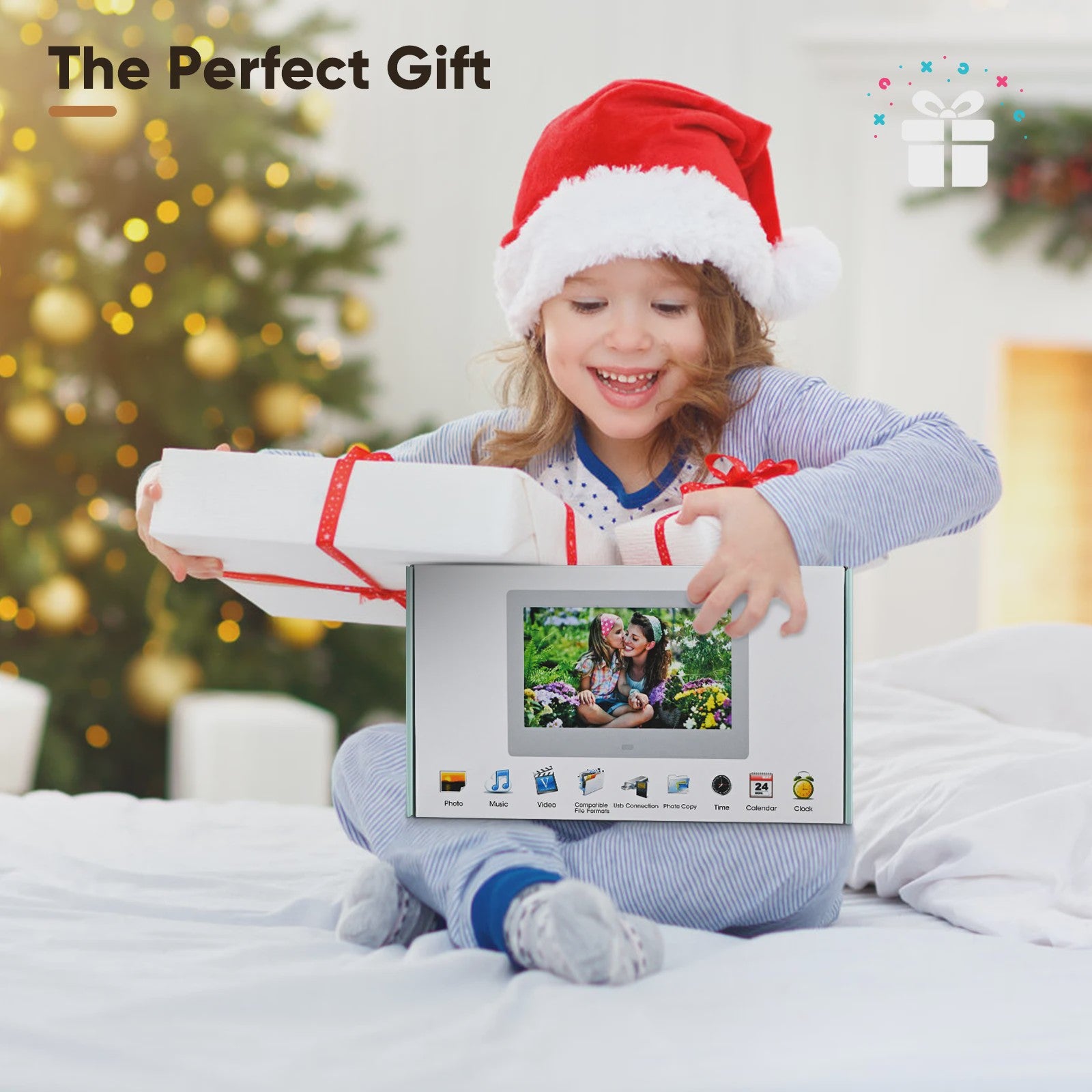 10 Inch Digital Photo Frame Electronic 1920*1080IPS/Music/Video Player/Calendar/Alarm USB Or SD Card With Remote Control