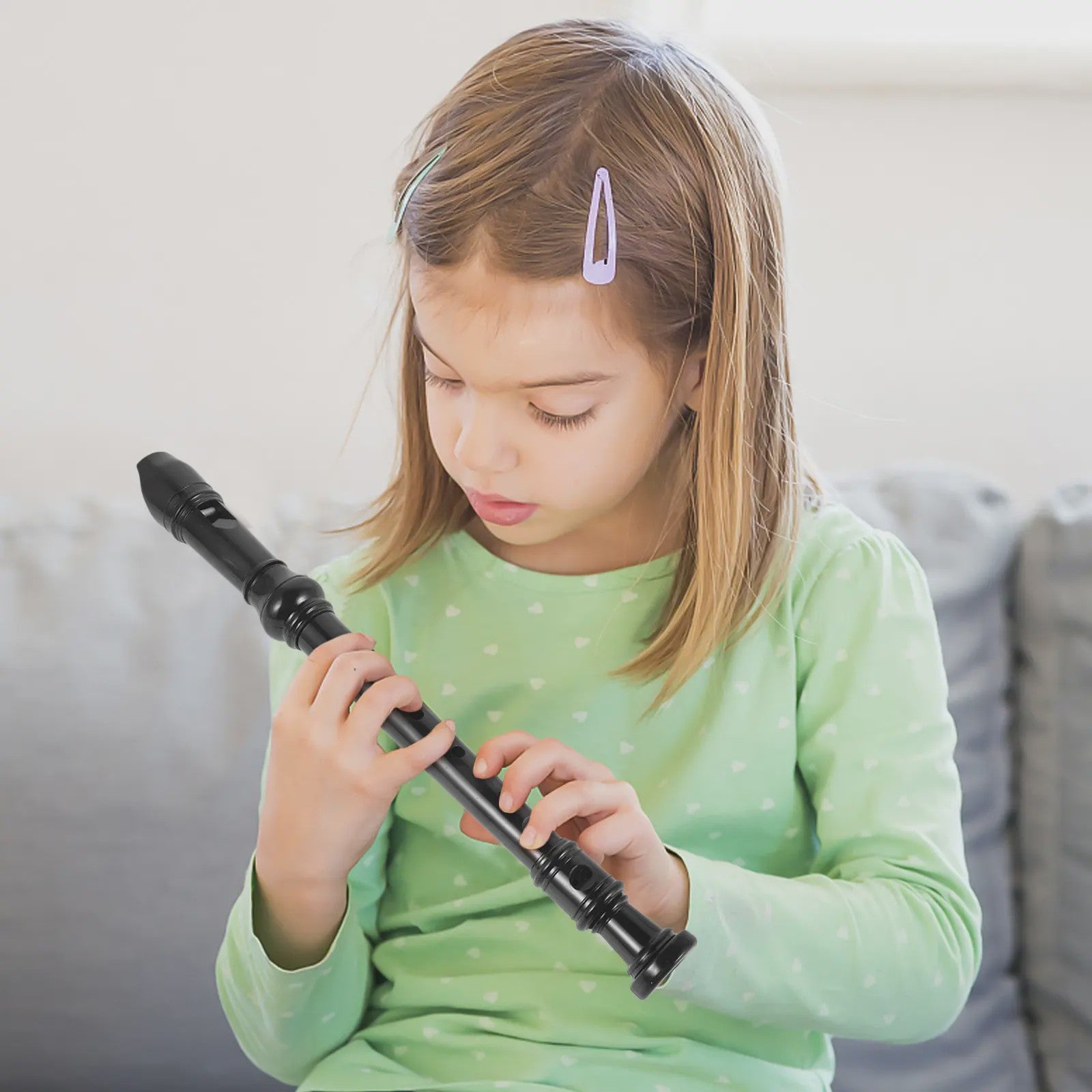 8-Gats Sopraanblokfluit Zwart - ABS Plastic Muziekinstrument voor Kinderen & Beginners