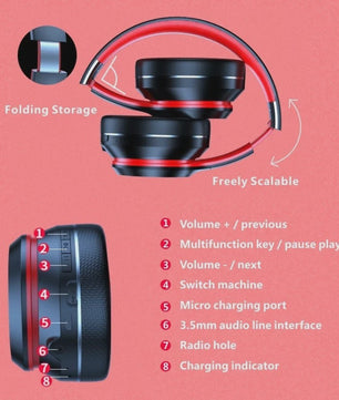 Lenovo HD200 Over-Ear Bluetooth Koptelefoon - Draadloos, Opvouwbaar, Noise Cancelling