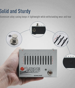 SONICAKE QDS-01 Tone Group 10-Band EQ Gitaar Bas Effectpedaal - 100% Analoog