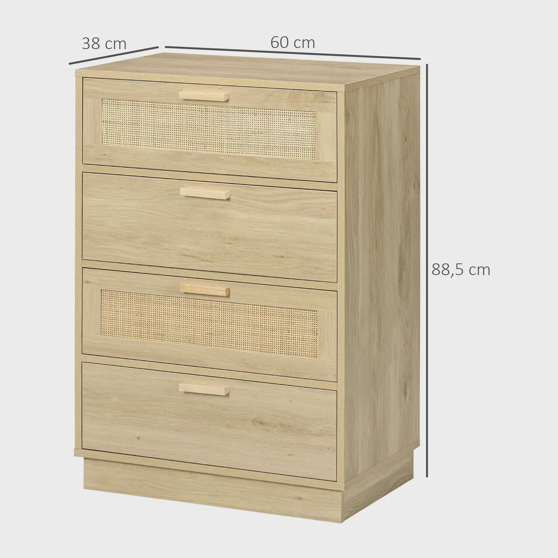 Bohemian Commode met 4 Lades - Natuurlijk Design voor Woonkamer & Hal