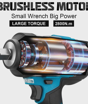Gisam Accu Slagschroevendraaier 2800 Nm Brushless - Makita 18V Compatibel