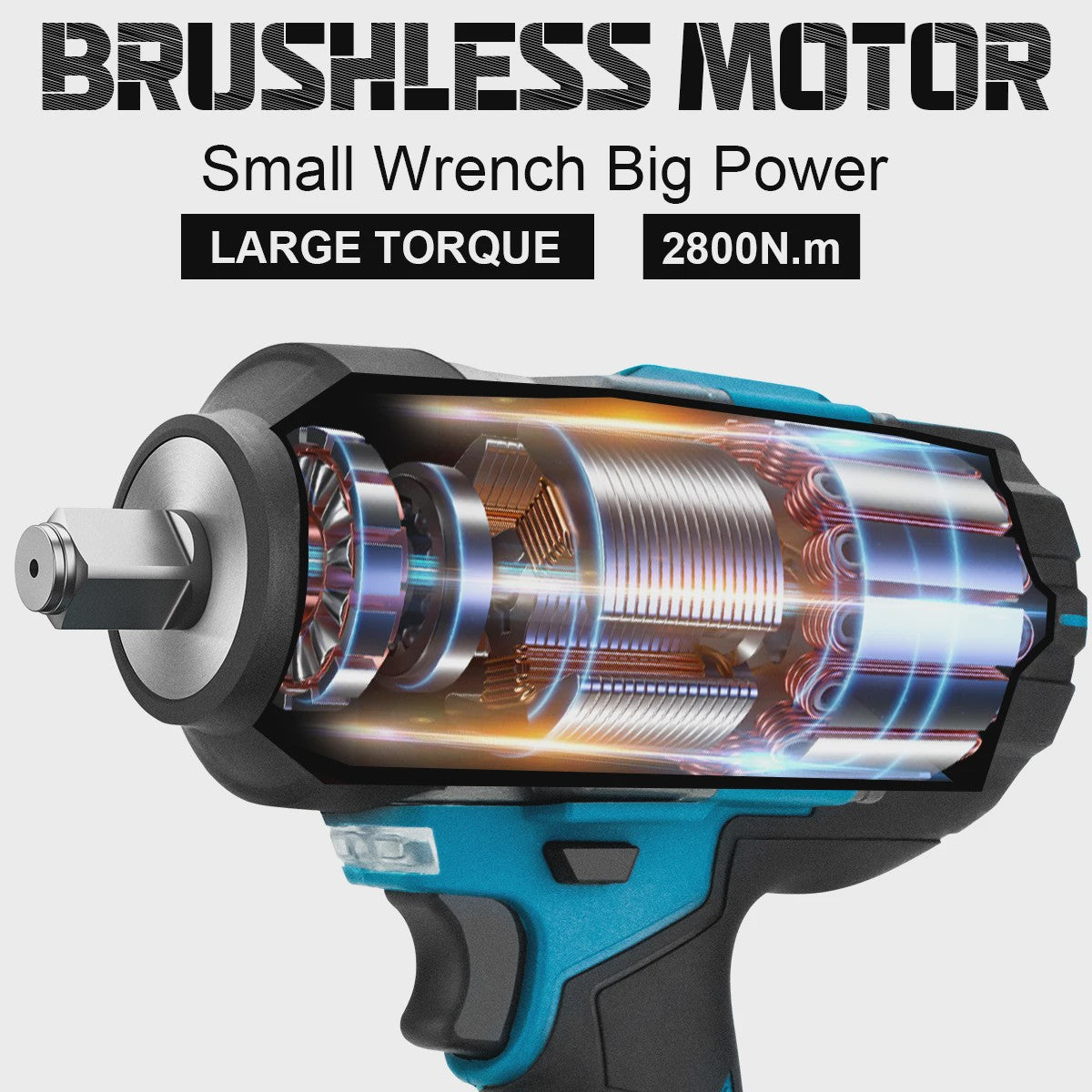 Gisam Accu Slagschroevendraaier 2800 Nm Brushless - Makita 18V Compatibel