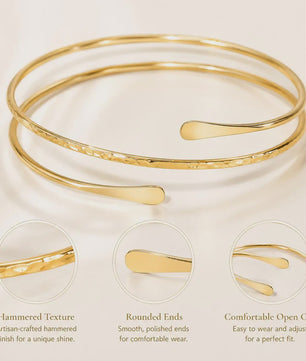 Minimalistische Goudkleurige Bovenarm Armband - Verstelbaar & Statement Juweel voor Dames