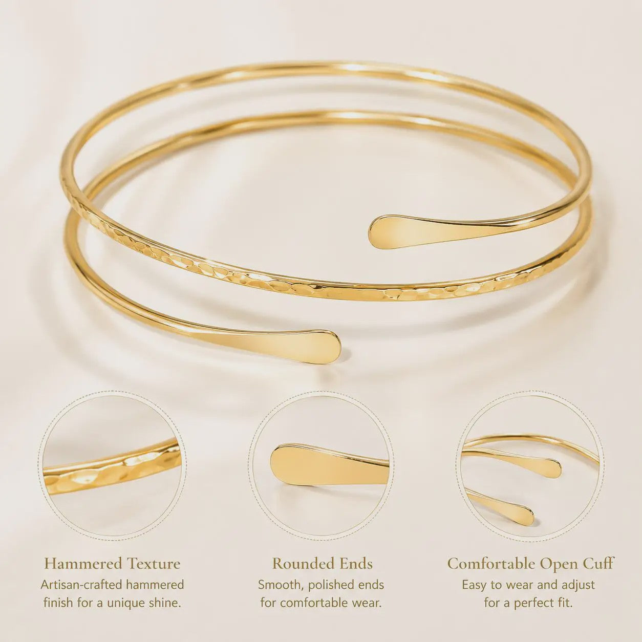 Minimalistische Goudkleurige Bovenarm Armband - Verstelbaar & Statement Juweel voor Dames