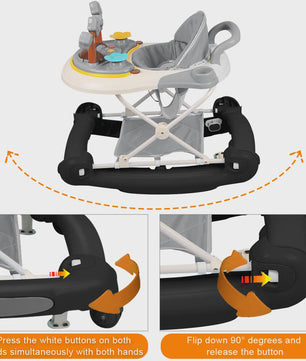 Baby Activity Walker met Speelboog - In Hoogte Verstelbaar - Vanaf 6 Maanden