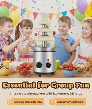 4-Laags Chocoladefontein Machine 1.8L - Perfect voor Feesten, Bruiloften & Verjaardagen