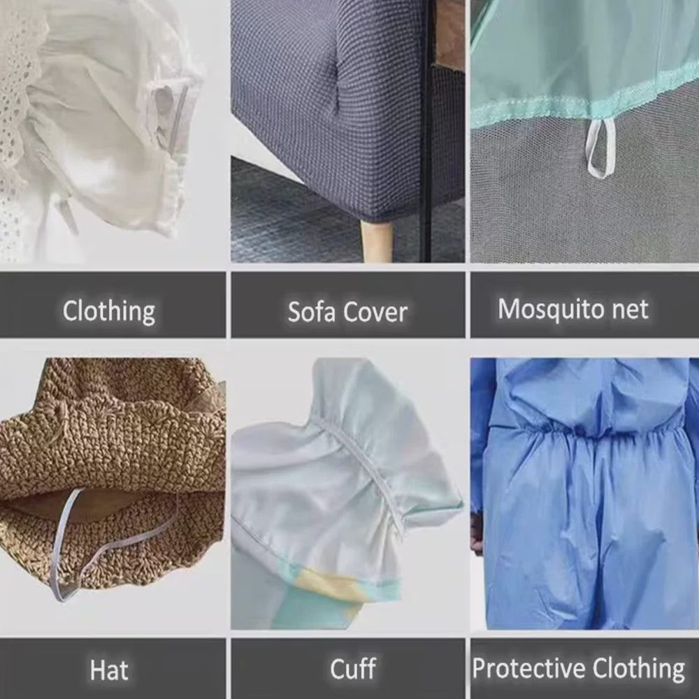 Elastisch Band Naaien - Plat Elastiek voor Kleding, Taillebanden & DIY Projecten (Wit & Zwart)
