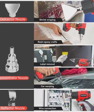 HILDA Accu Hittepistool - Verstelbare Temperatuur & 6 Snelheden - Makita 18V Batterij Compatibel