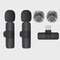 Draadloze Lavalier Microfoon Set - Draagbaar & Plug-and-Play voor iPhone/Android