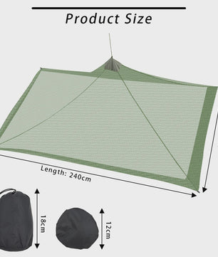Outdoor Muggennet Insectenwerende Tent - Camping Solo Mesh - Lichtgewicht & Compact