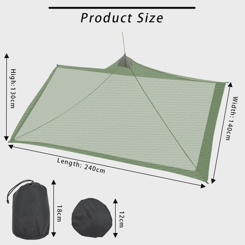 Outdoor Muggennet Insectenwerende Tent - Camping Solo Mesh - Lichtgewicht & Compact