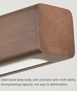 Nordic Houten Lange LED Hanglamp - Stijlvolle Verlichting voor Eettafel, Woonkamer & Keuken