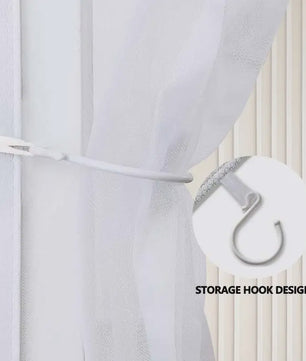 White side opening mosquito proof door curtain, magnetic suction design, invisible mosquito proof, no drilling installation