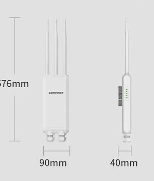Comfast 1300Mbps Outdoor WiFi Access Point - Gigabit, Dual-Band 2.4/5.8GHz, Lange Afstand