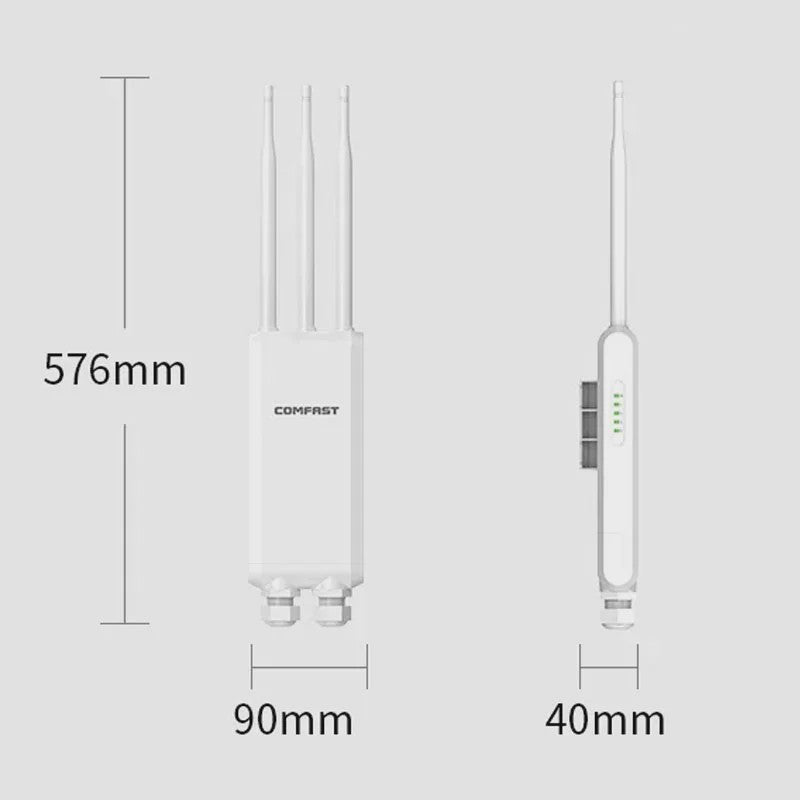 Comfast 1300Mbps Outdoor WiFi Access Point - Gigabit, Dual-Band 2.4/5.8GHz, Lange Afstand