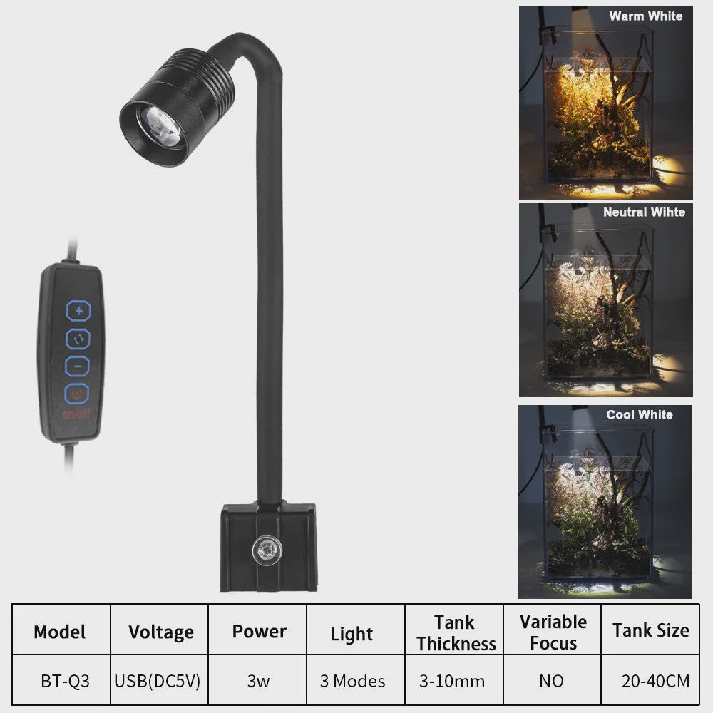 Super Slim LED Aquarium Lamp - Groeilicht voor Planten & Vissen - USB 5V 3W