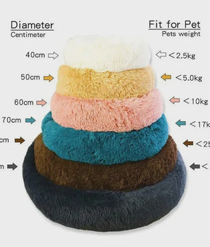Luxe Ronde Hondenkussen - Extra Zacht & Warm Pluche Hondensofa voor Middelgrote Honden en Katten