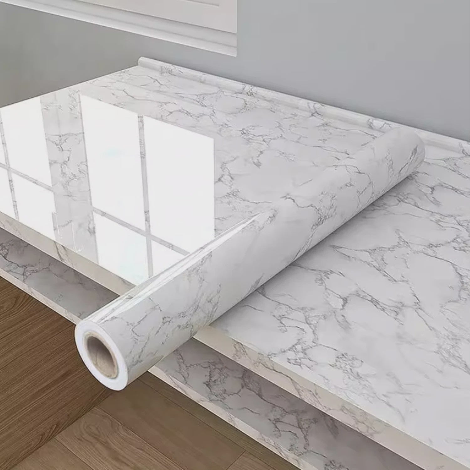 Waterdicht Marmer Vinyl Behang - Zelfklevend & Afwasbaar - 55cm Breed