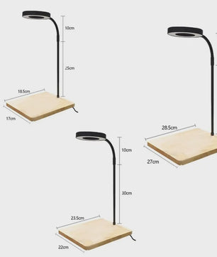 Verstelbare 10W LED Aquarium Lamp met Houten Basis & USB - Ideaal voor Landschapsverlichting