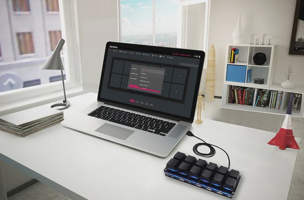 Compact 12-Key Mechanisch Gaming Toetsenbord - Programmeerbaar & Hot-Swappable met USB-C