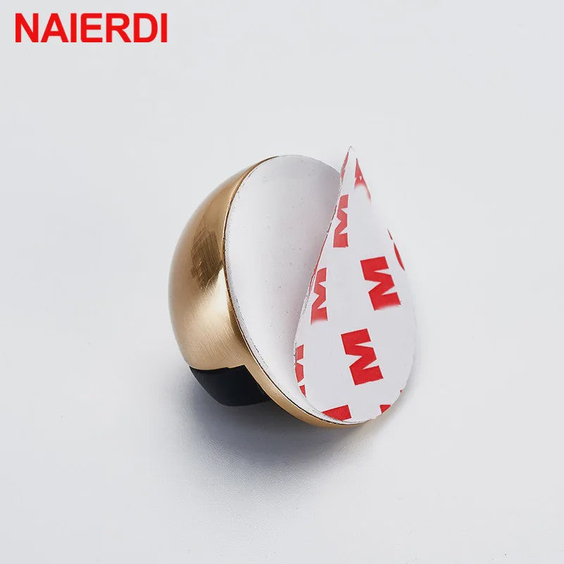 RVS Deurstopper met Sticker & Schroef - Zonder Boren, Magnetisch of Normaal