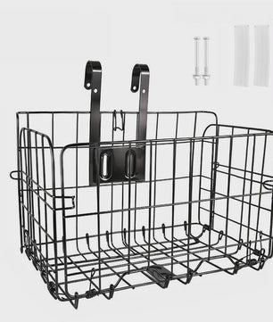 Vouwbare Fietsmand - Voor- en Achtermand - Duurzaam Staal - Mountainbike Accessoire