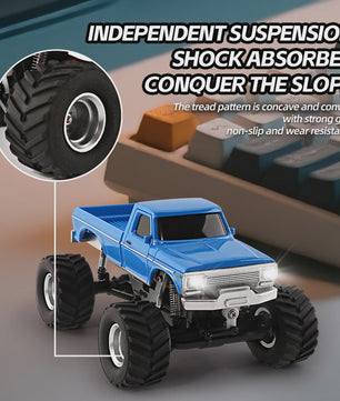 1:36 RC Crawler Off-Road Auto 4WD Elektrisch Afstandsbediening Voertuig met LED Verlichting - RTR