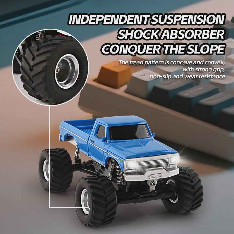 1:36 RC Crawler Off-Road Auto 4WD Elektrisch Afstandsbediening Voertuig met LED Verlichting - RTR