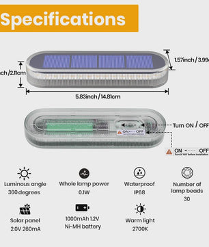 Zonne-energie LED Tuinverlichting IP68 Waterdicht - Drukbestendig & Automatisch