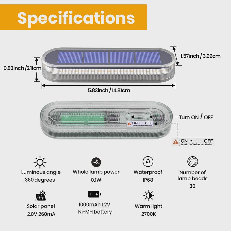 Zonne-energie LED Tuinverlichting IP68 Waterdicht - Drukbestendig & Automatisch