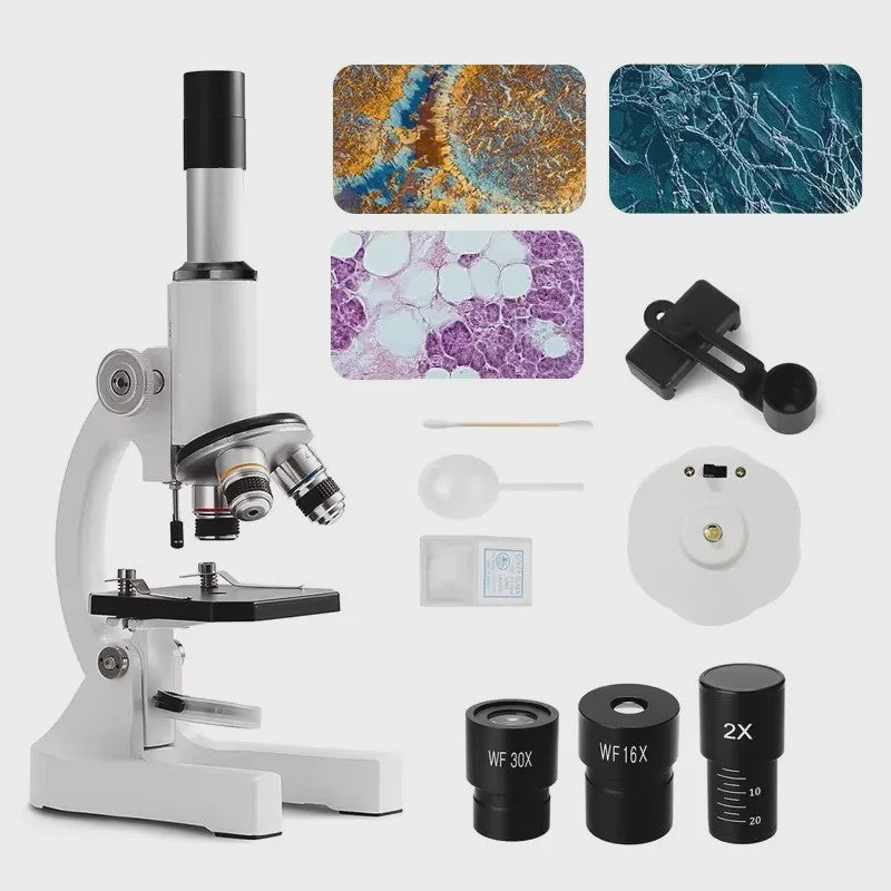 Krachtige Monoculaire Biologische Microscoop 40X-2400X - Ideaal voor Studenten & Wetenschappelijk Onderwijs