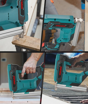ONEVAN Accu Tacker 1022J - Borstelloze Motor, 2 Versnellingen, Makita 18V Compatibel