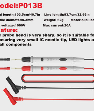 Universele Multimeter Testkabels - 1000V 20A Siliconen Probes met Naaldpunt