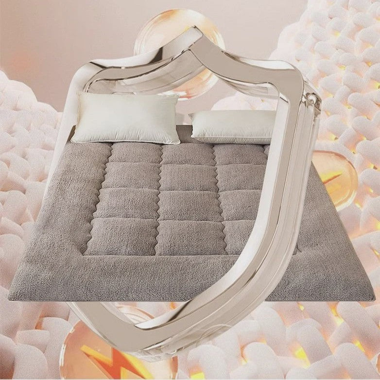 Dikke Lamsvel Matras 90x200cm - Zacht & Warm Eenpersoons Dekmatras met 3D Stiksels