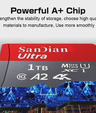 256GB Micro SDXC Kaart V30 4K Ultra HD - Hoge Snelheid Flash Geheugenkaart