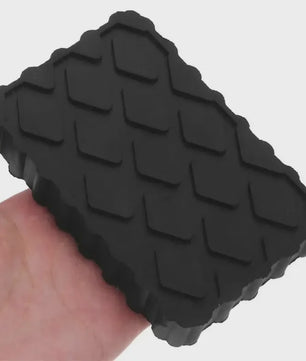 4x Zwarte Rubberen Krikpads 120x80x20mm - Anti-Slip Ondersteuning voor Autokrikken