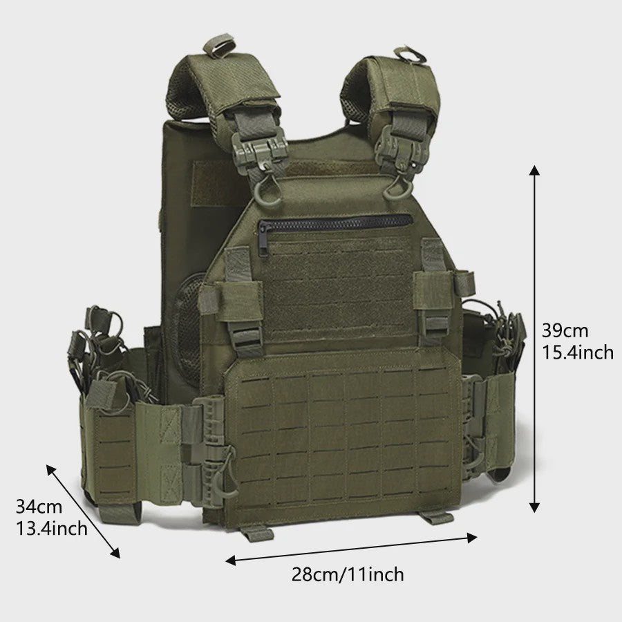 Multifunctioneel Tactisch Vest met Snelsluiting en MOLLE Systeem - Waterdicht & Slijtvast