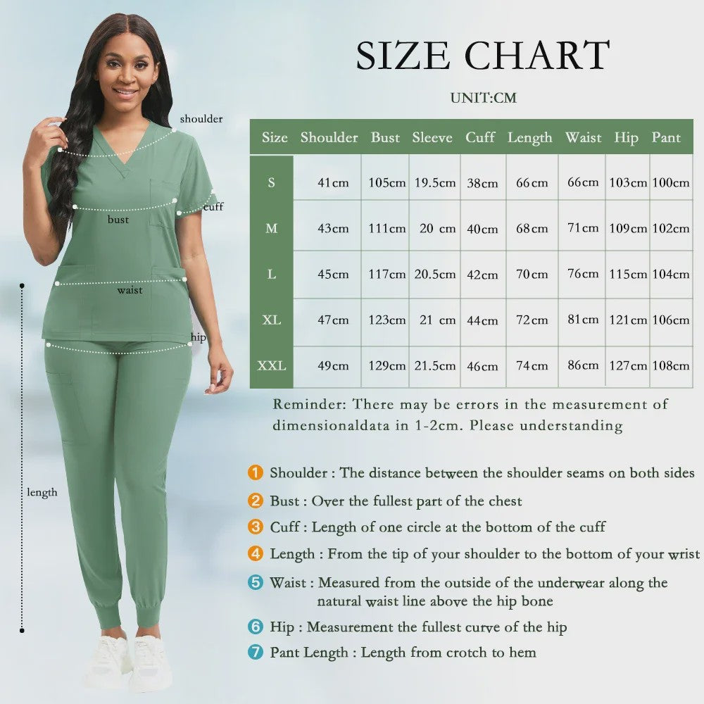 Comfortabele Dames Scrub Set - Medische Werkkleding Top & Broek