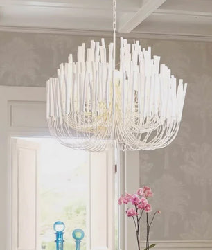 Nordic LogBranch Kroonluchter - Stijlvolle Hanglamp voor Woonkamer, Eetkamer, Bar, Slaapkamer & Villa