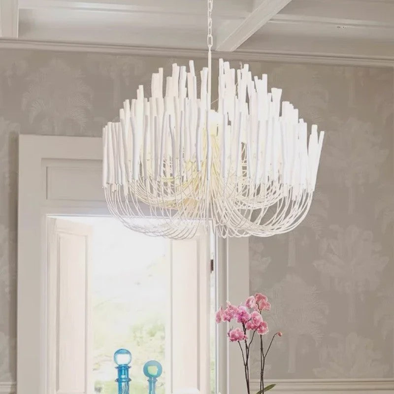 Nordic LogBranch Kroonluchter - Stijlvolle Hanglamp voor Woonkamer, Eetkamer, Bar, Slaapkamer & Villa