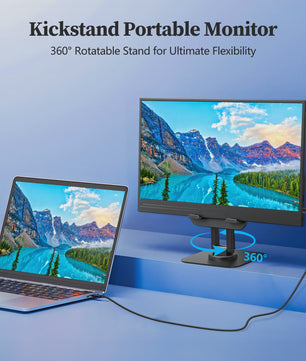 VEOUT 13.3" Draagbare Monitor - IPS Full HD 1080P Extern Tweede Scherm met USB-C & HDMI