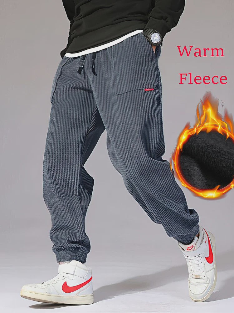 Warme Heren Corduroy Jogger Broek - Perfect voor Herfst & Winter Sport en Casual Gebruik