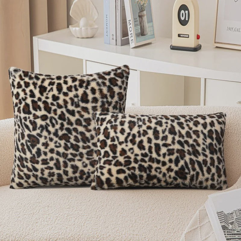 Luxe Kussenhoes Luipaardprint Fluweel - Zacht & Decoratief voor Sofa