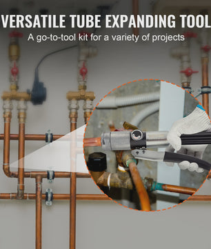 Hydraulische Pijp Expander Set met 7 Koppen, Pijpsnijder & Ontbramer