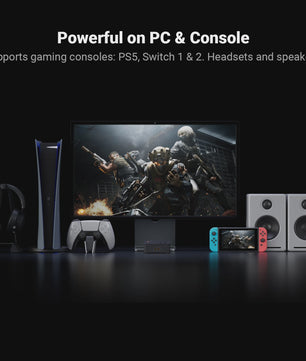 Fosi Audio C3 Gaming DAC & Headphone Amplifier - Verbeter Voetstappen Geluid voor PC/PS5 met USB Sound Card