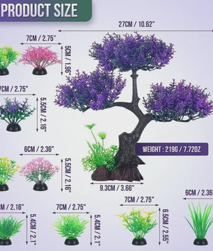 Set Kunstplanten Aquarium Decoratie - Levendige Kleuren voor Vistank